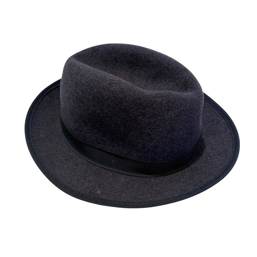 Keith James King Wool Fedora‎ Hat Men's Large Navy Red Quiet Luxury - Picture 9 of 11
